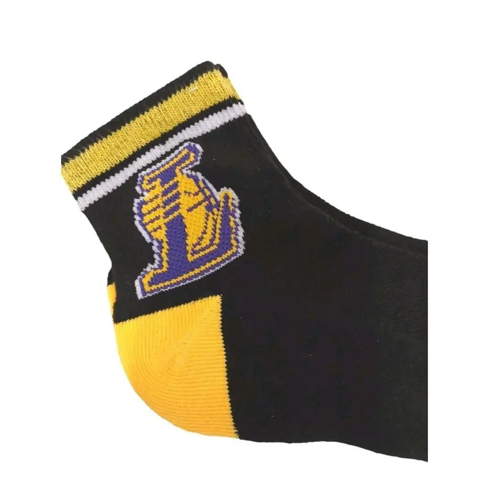 3 Pairs NBA Los Angeles Socks LAKERS Mens Sz 6-12 Low Cut‎ Ankle Sporty Official